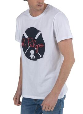T-Shirt El Pulpo New Colour Splash Bianco Uomo