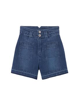 Short Jeans Mayoral Tasche Blu  Scuro Bambina