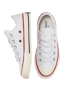 Sneaker Converse Chuck 70 Low Bianco per Bambinos