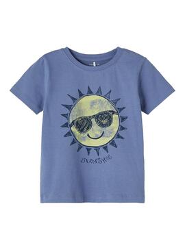 T-Shirt Name It Freddi Sol Blu per Bambino