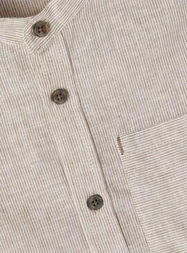 Camicia Name It Fish Camel Beige per Bambino