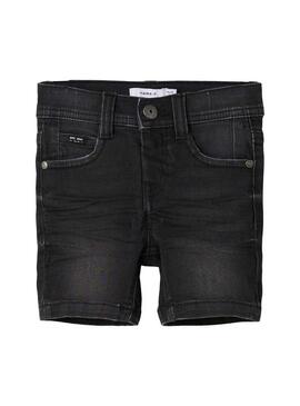 Bermuda Name It Sofus Denim Nero per Bambino