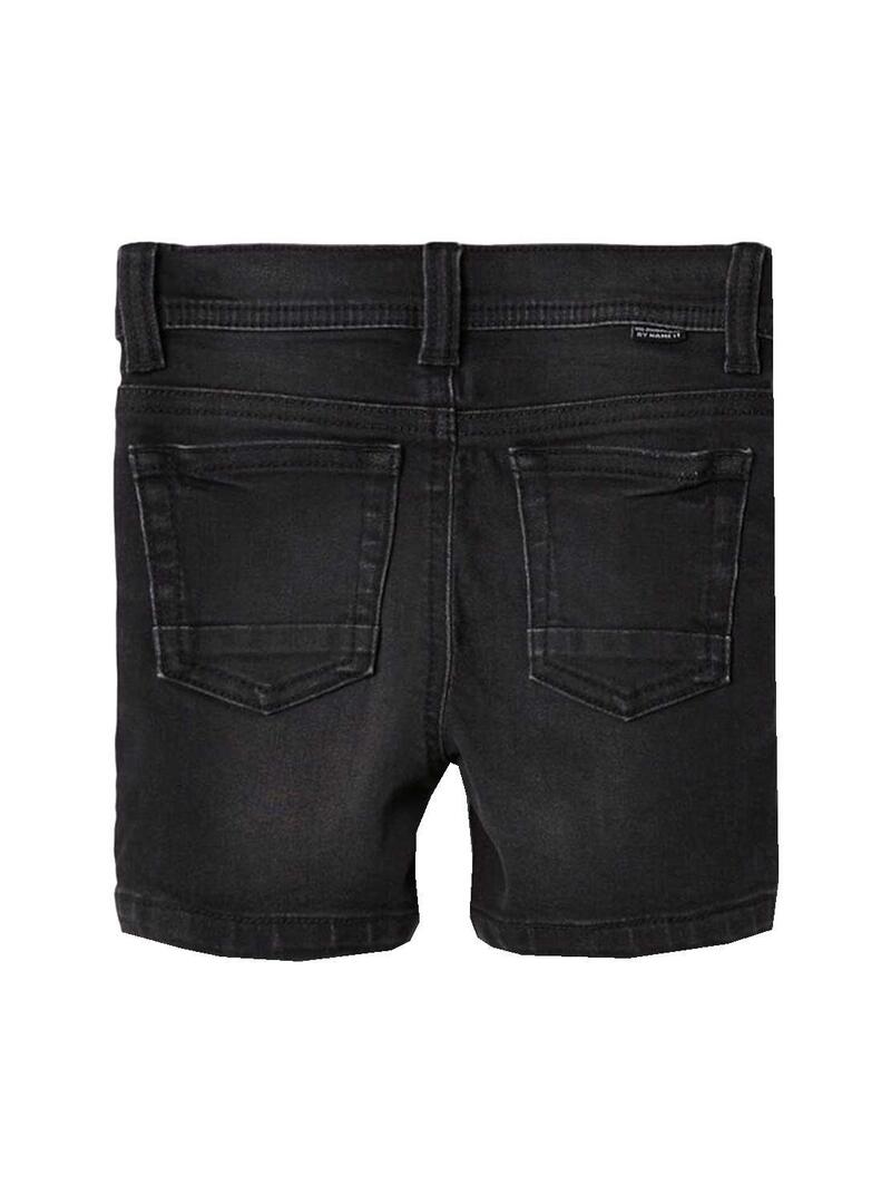 Bermuda Name It Sofus Denim Nero per Bambino