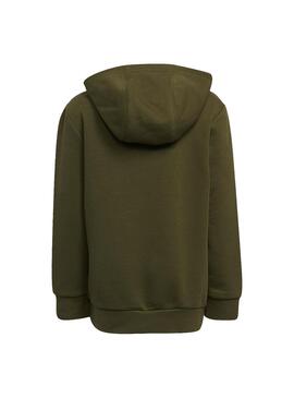 Set Adidas Felpa e Pantaloni Verde Bambini