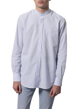 Camicia Klout Polera MilStrisce Blu y Bianco Uomo