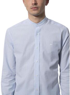 Camicia Klout Polera MilStrisce Blu y Bianco Uomo