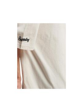 T-Shirt Superdry Vintage Collegiate Beige Donna