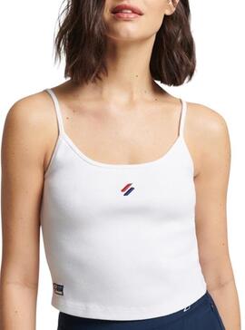 T-Shirt Superdry Code Essential Bianco per Donna