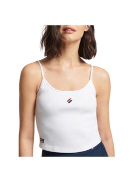 T-Shirt Superdry Code Essential Bianco per Donna