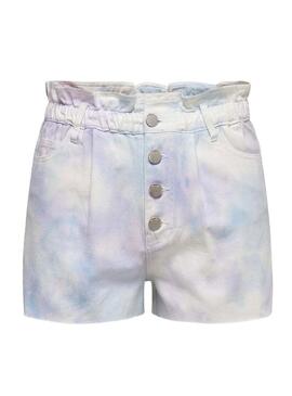 Short Jeans Only Cuba Tie Dye Multi per Donna