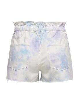 Short Jeans Only Cuba Tie Dye Multi per Donna