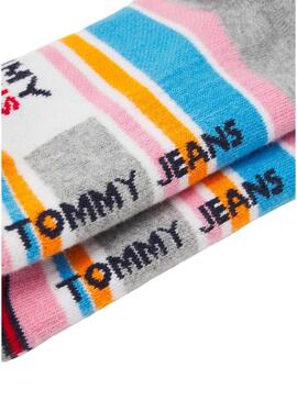 Calzini Tommy Jeans Invisibile Strisce Multi Donna