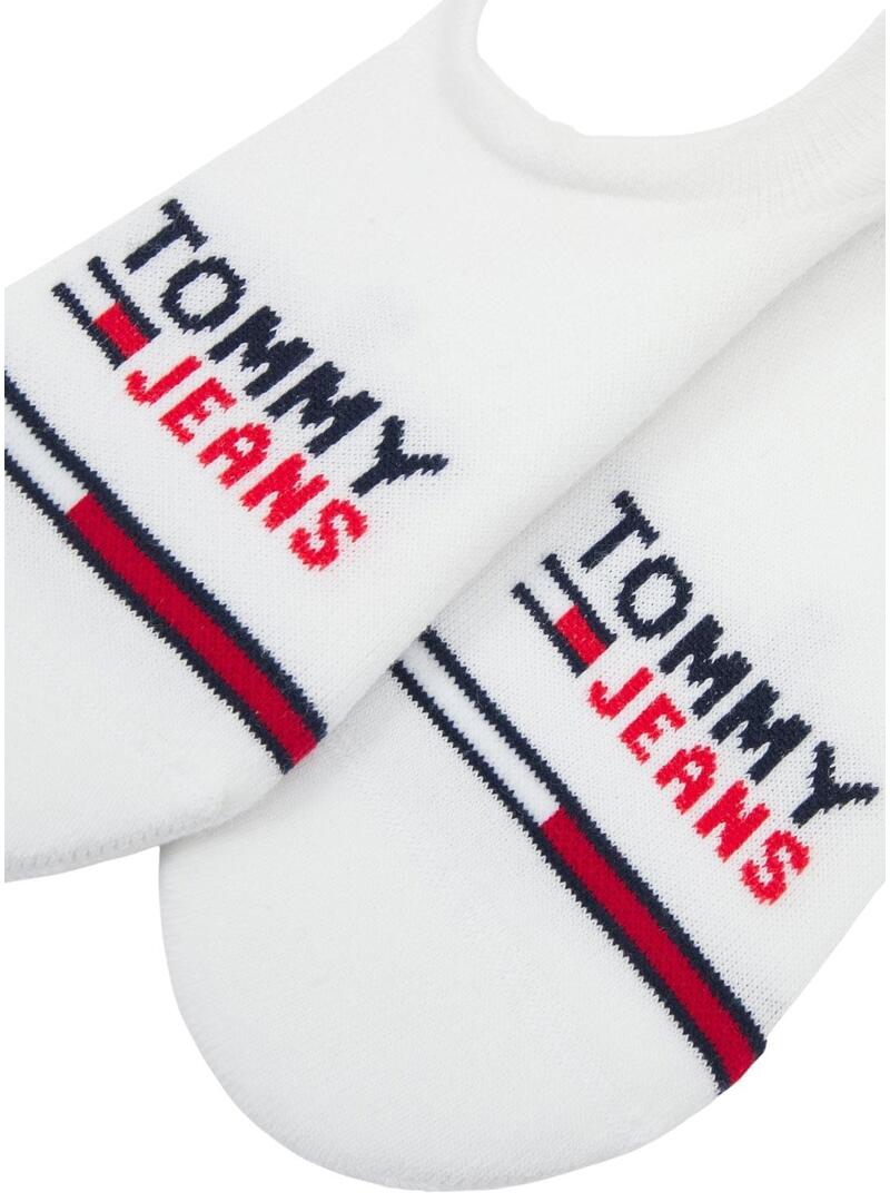 Calzini Tommy Jeans Logo Invisibili Biancos