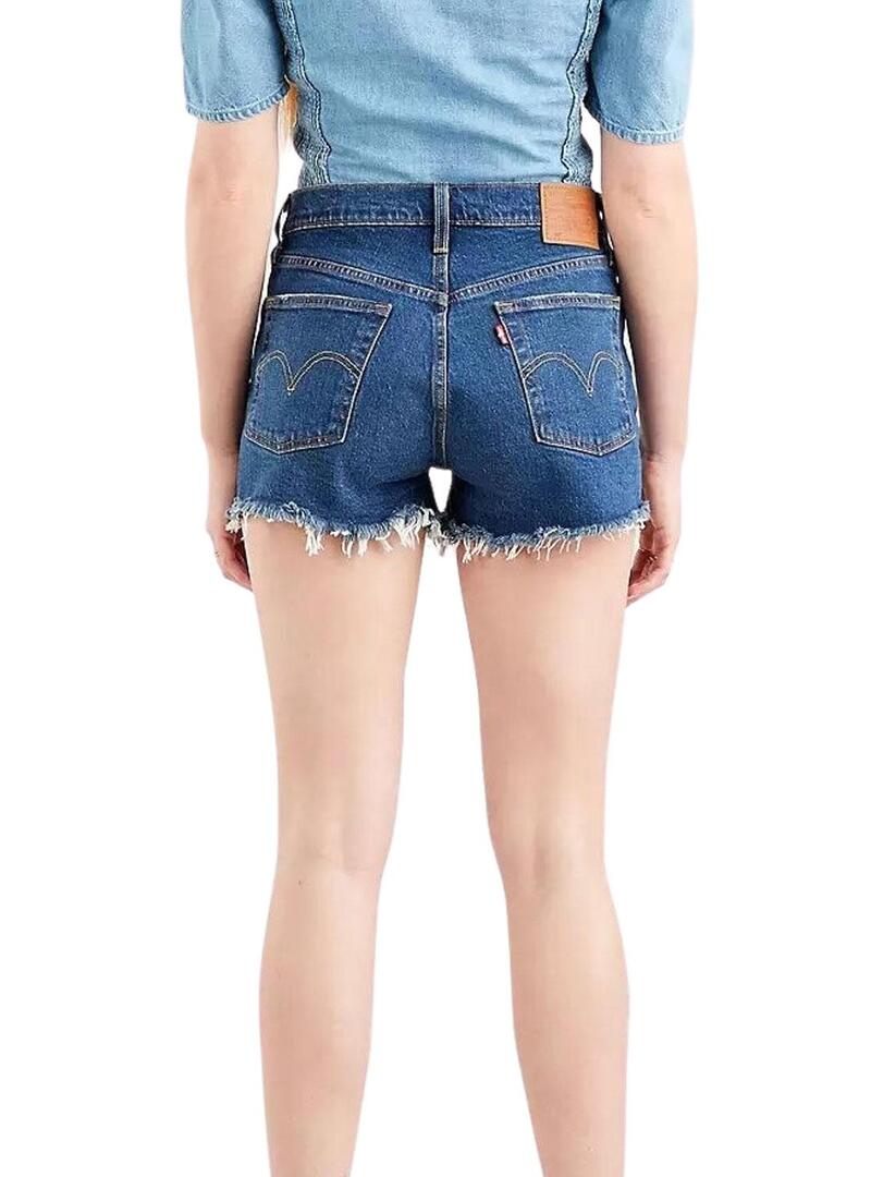 Short Jeans Levis 501 Original Blu per Donna