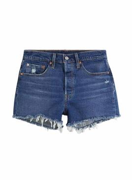 Short Jeans Levis 501 Original Blu per Donna