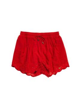 Shorts Superdry Anabelle Rosso per le donne