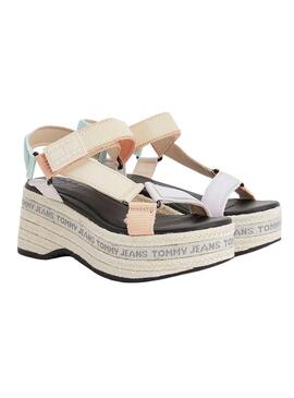 Sandali Tommy Jeans Wedge Oxygen Multicolor