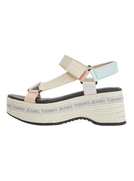 Sandali Tommy Jeans Wedge Oxygen Multicolor