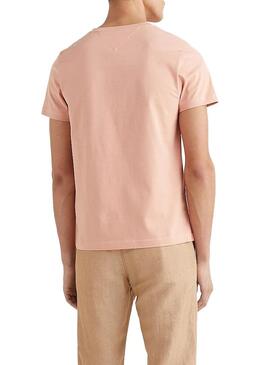 T-Shirt Tommy Hilfiger Logo Corallo per Uomo