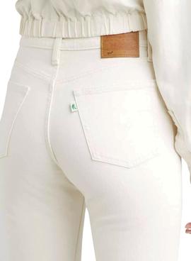 Jeans Levis 501 Crop Bianco per Donna