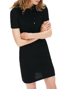 Vestito Lacoste Polo Nero per Donna