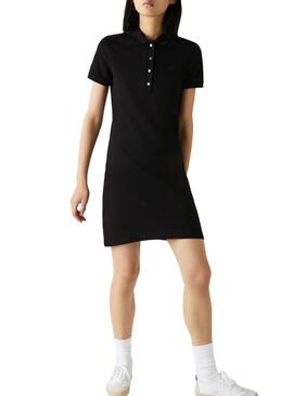 Vestito Lacoste Polo Nero per Donna
