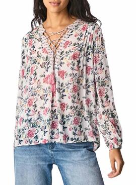 Blusa Pepe Jeans Minete Stampa Floreale Donna