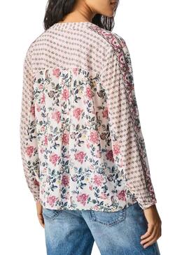 Blusa Pepe Jeans Minete Stampa Floreale Donna