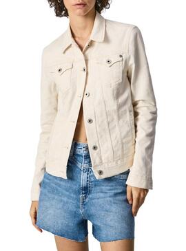 Giubbotto Denim Pepe Jeans Beige dell'usato Donna