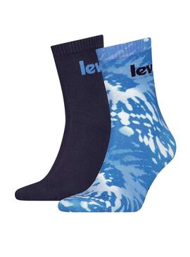 Pack 2 Calzini Levis Tie Dye Azules Unisex