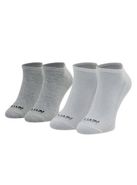 Pack 2 Calzini Levis Logo Grigio y Bianco Unisex