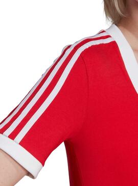 T-Shirt Adidas Cropped Rosso per Donna