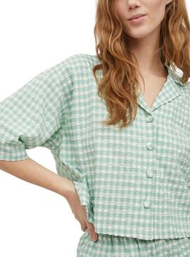 Camicia Vila Gingsie 2/4 Turchese Donna