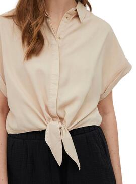 Camicia Vila Mandy Listi Beige per Donna