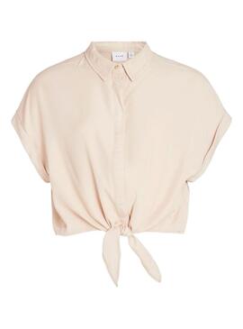 Camicia Vila Mandy Listi Beige per Donna