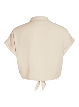 Camicia Vila Mandy Listi Beige per Donna