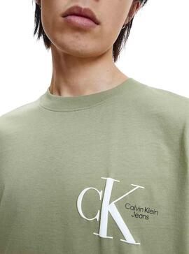 T-Shirt Calvin Klein Dynamic Verde Uomo