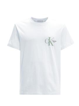 T-Shirt Calvin Klein Dynamic Bianco per Uomo