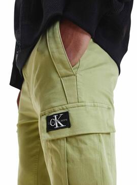 Pantaloni Calvin Klein Cargo Verde Uomo