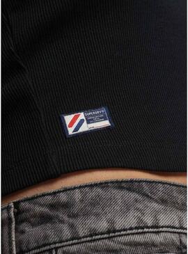 T-Shirt Superdry Code Tirantes Nero per Donna