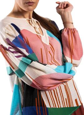 Camicia Naf Naf Sstampata Multicolor Formas Donna