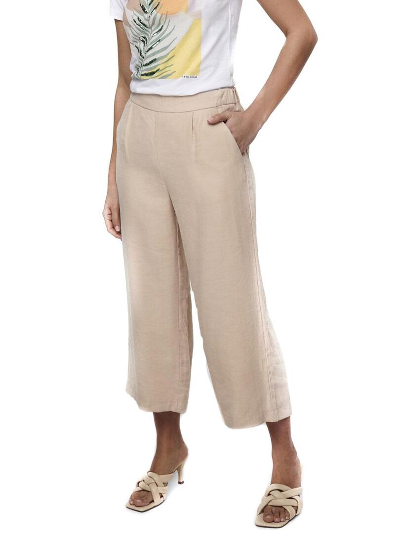 Pantaloni Only Carisa Mago Beige per Donna