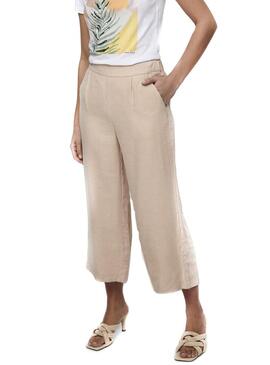 Pantaloni Only Carisa Mago Beige per Donna