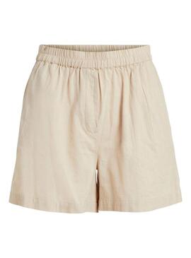 Short Vila Chellie HW Beige per Donna