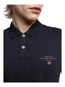 Polo Napapijri Elbas Blu Navy per Uomo