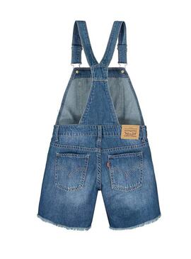 Salopette Levis Railroad Stripe Blu per Bambina