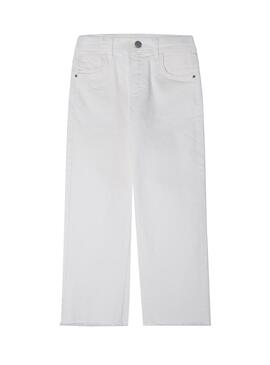 Pantaloni Pepe Jeans Grace Culotte Bianco per Bambina