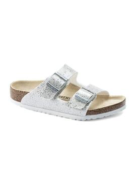 Sandali Birkenstock Arizona Argento per Bambina