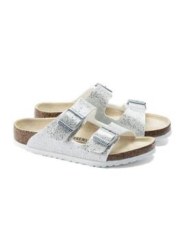 Sandali Birkenstock Arizona Argento per Bambina