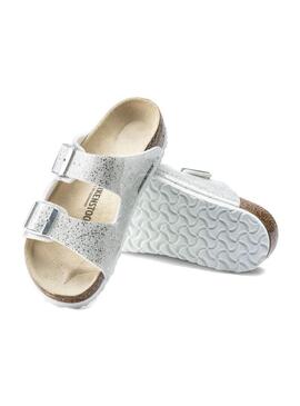 Sandali Birkenstock Arizona Argento per Bambina